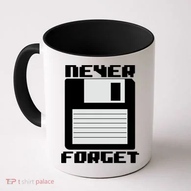 Never Forget Floppy Disc Retro Coffee Mug