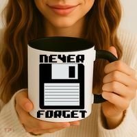 Never Forget Floppy Disc Retro Coffee Mug thumb 3