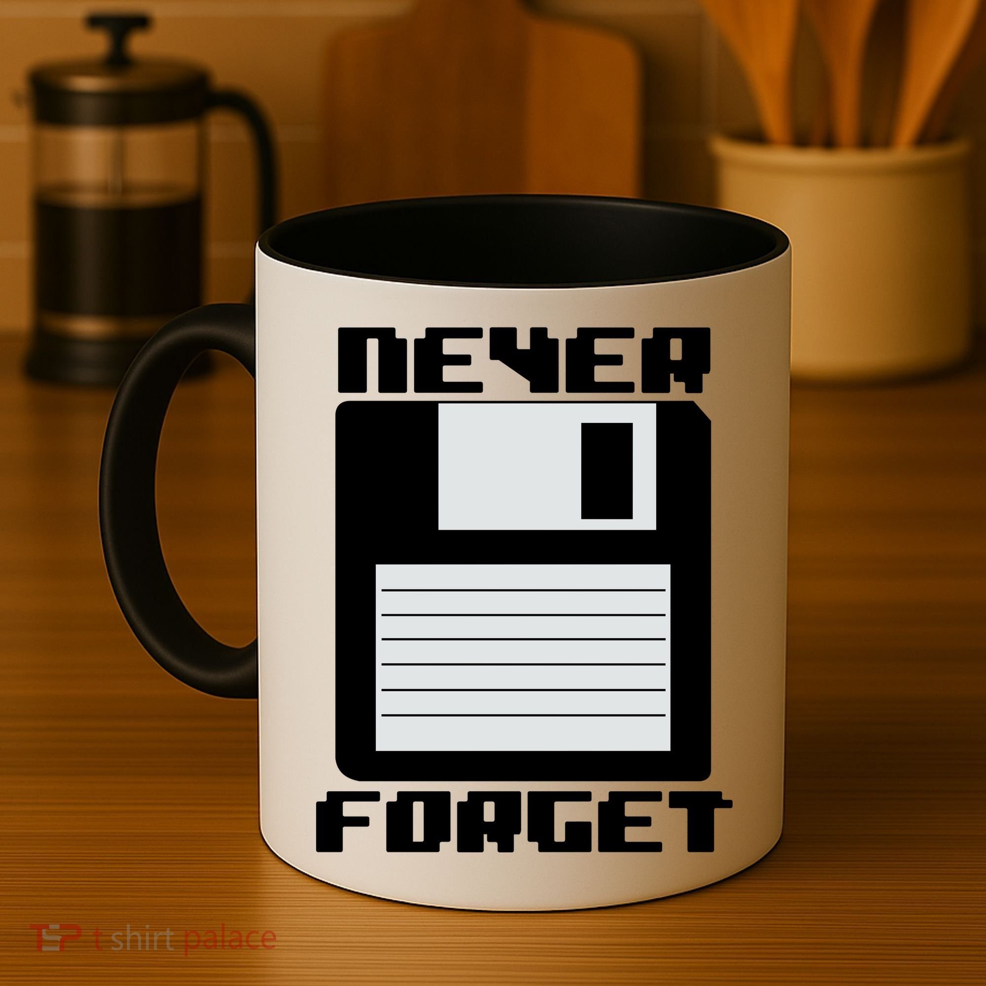 Never Forget Floppy Disc Retro Coffee Mug