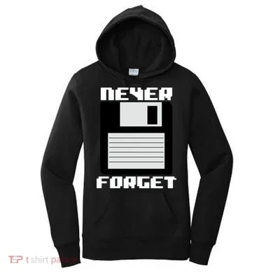 Never Forget Floppy Disc Retro Women's Hoodie