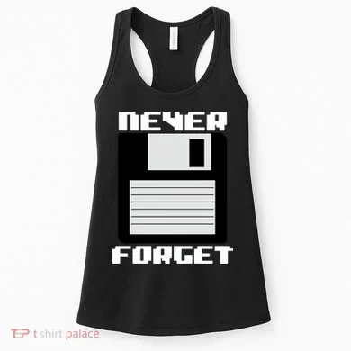Never Forget Floppy Disc Retro Women's Tank Top