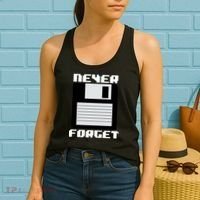Never Forget Floppy Disc Retro Women's Tank Top thumb 2