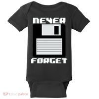 Never Forget Floppy Disc Retro Baby Bodysuit thumb 0