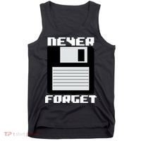 Never Forget Floppy Disc Retro Tank Top thumb 0