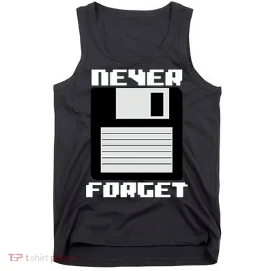 Never Forget Floppy Disc Retro Tank Top