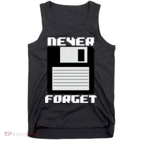 Never Forget Floppy Disc Retro Tank Top thumb 0
