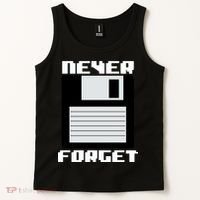 Never Forget Floppy Disc Retro Tank Top thumb 2