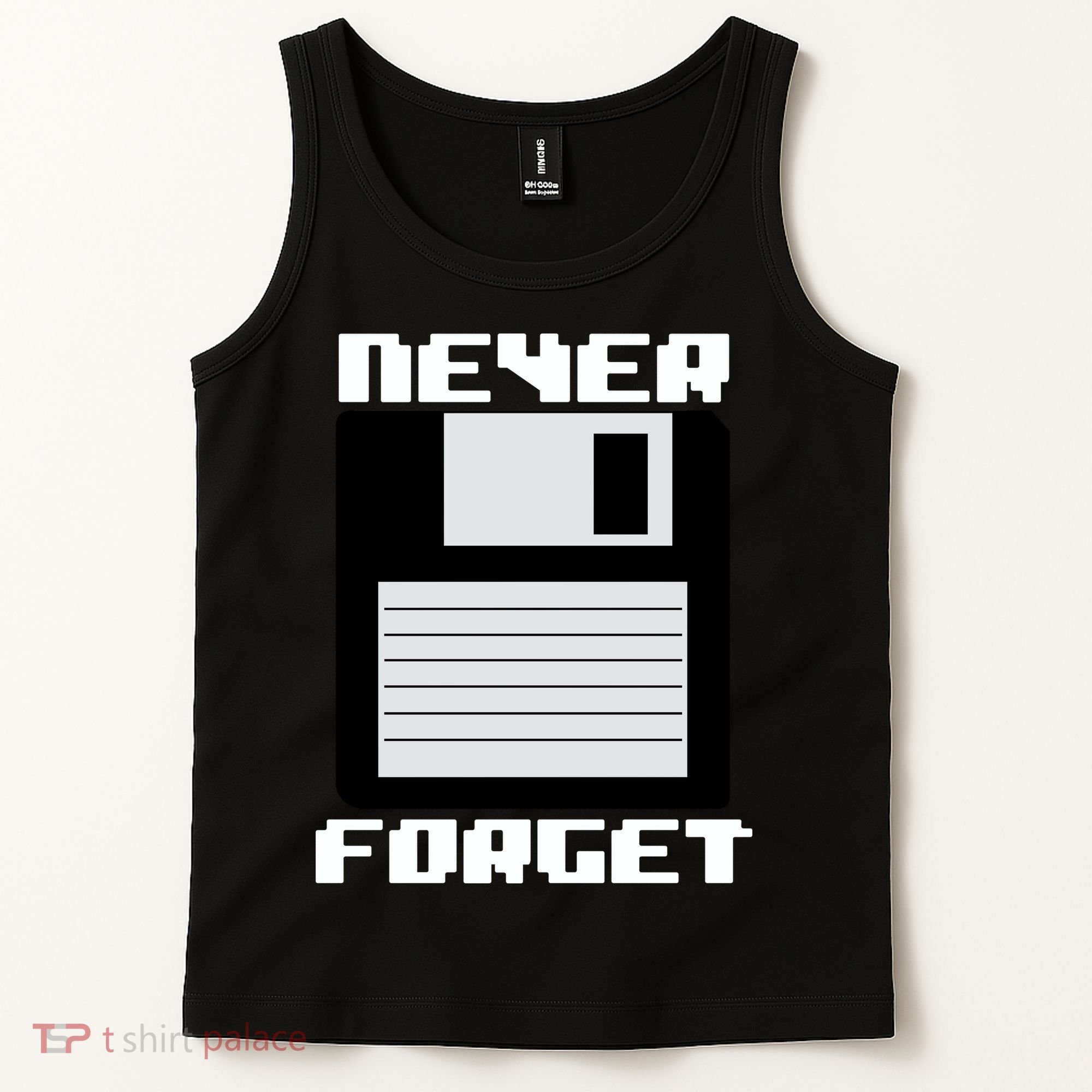 Never Forget Floppy Disc Retro Tank Top