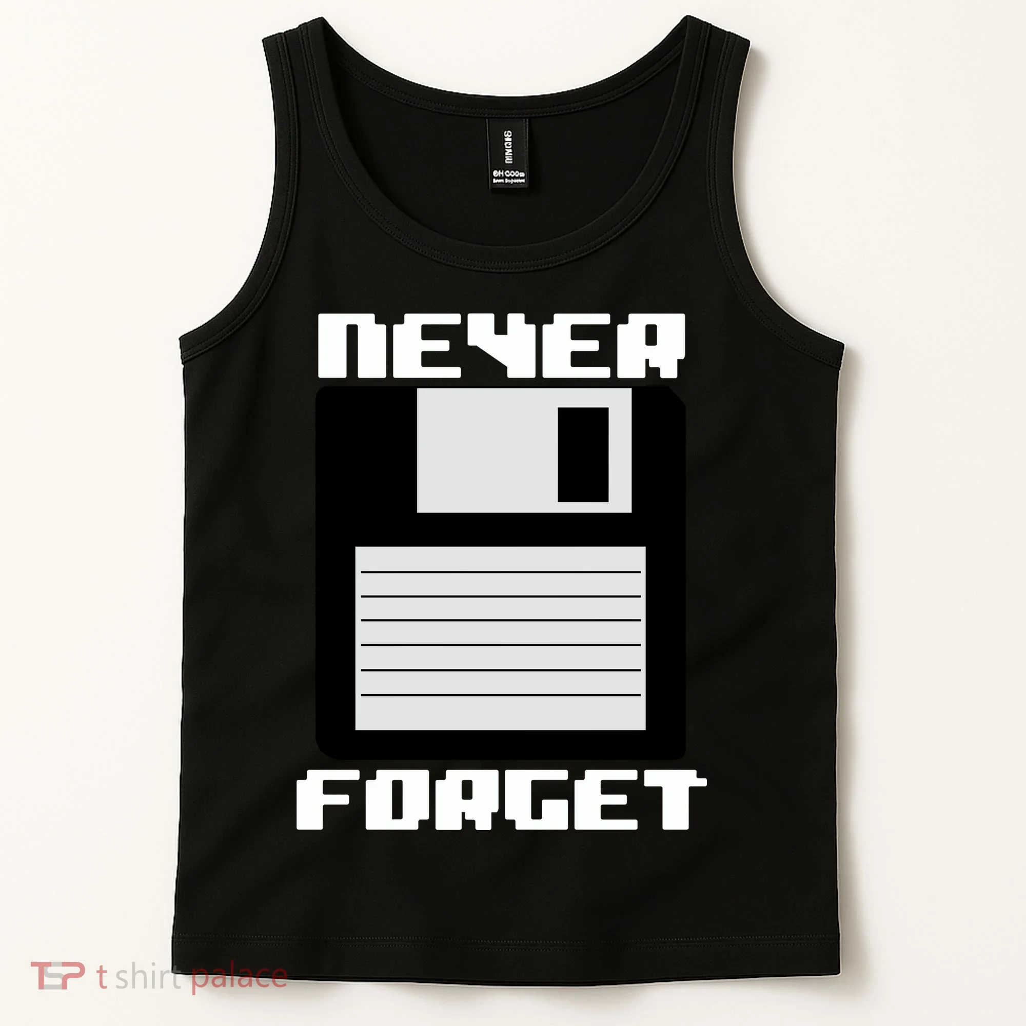 Never Forget Floppy Disc Retro Tank Top
