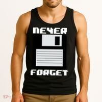 Never Forget Floppy Disc Retro Tank Top thumb 3