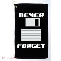 Never Forget Floppy Disc Retro Golf Towel thumb 0
