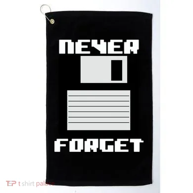 Never Forget Floppy Disc Retro Golf Towel