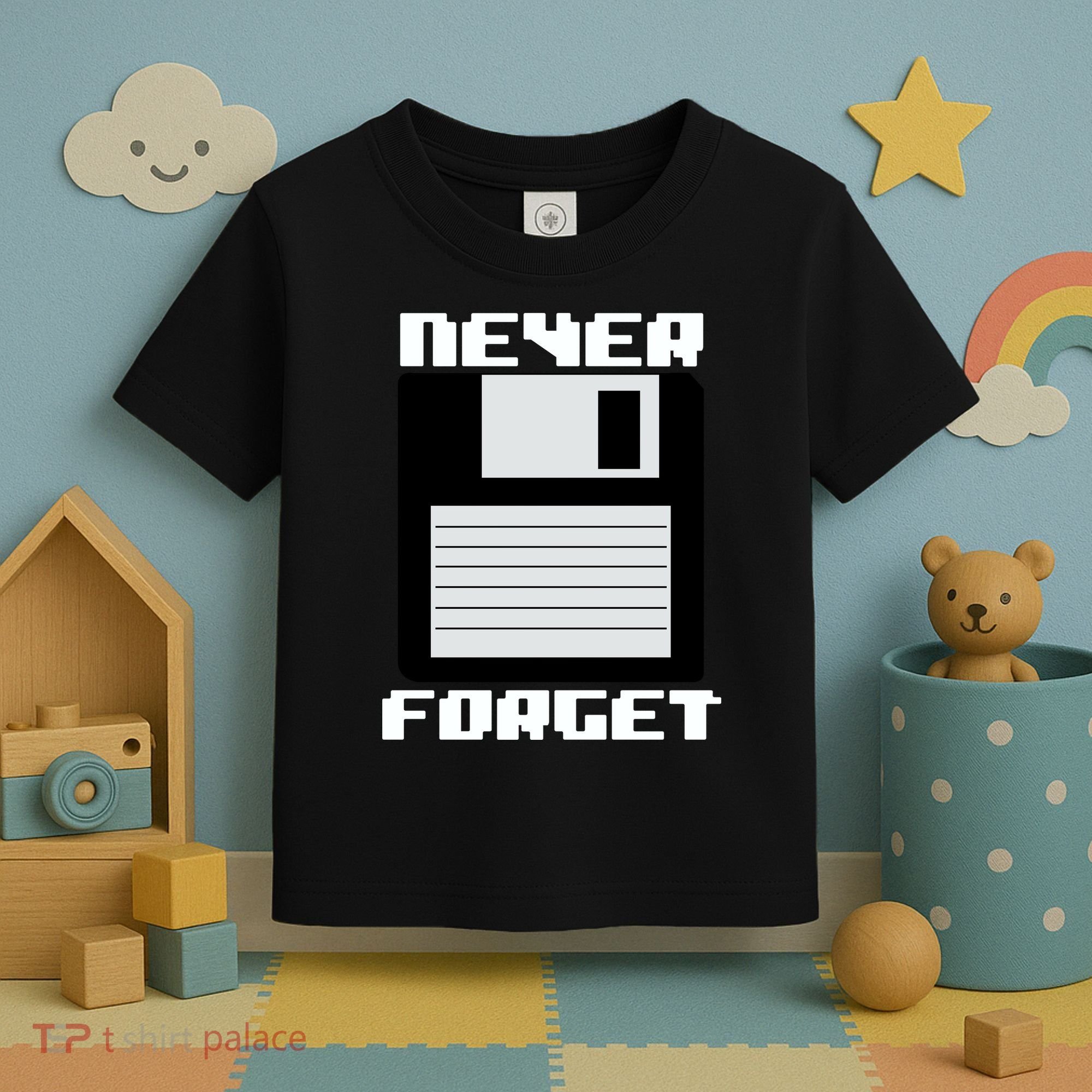 Never Forget Floppy Disc Retro Toddler T-Shirt
