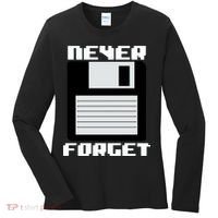 Never Forget Floppy Disc Retro Women's Long Sleeve Shirt thumb 0