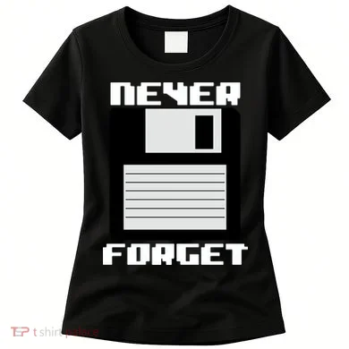 Never Forget Floppy Disc Retro Women's T-Shirt