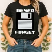 Never Forget Floppy Disc Retro Women's T-Shirt thumb 2