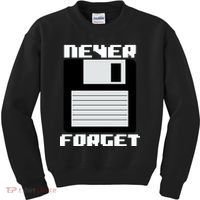 Never Forget Floppy Disc Retro Kids Sweatshirt thumb 0
