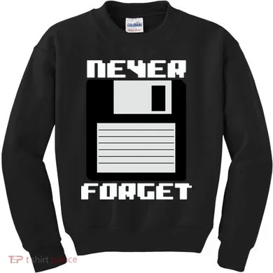 Never Forget Floppy Disc Retro Kids Sweatshirt