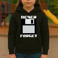 Never Forget Floppy Disc Retro Kids Hoodie thumb 3