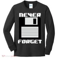 Never Forget Floppy Disc Retro Kids Long Sleeve Shirt thumb 0