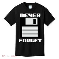 Never Forget Floppy Disc Retro Kids T-Shirt thumb 0