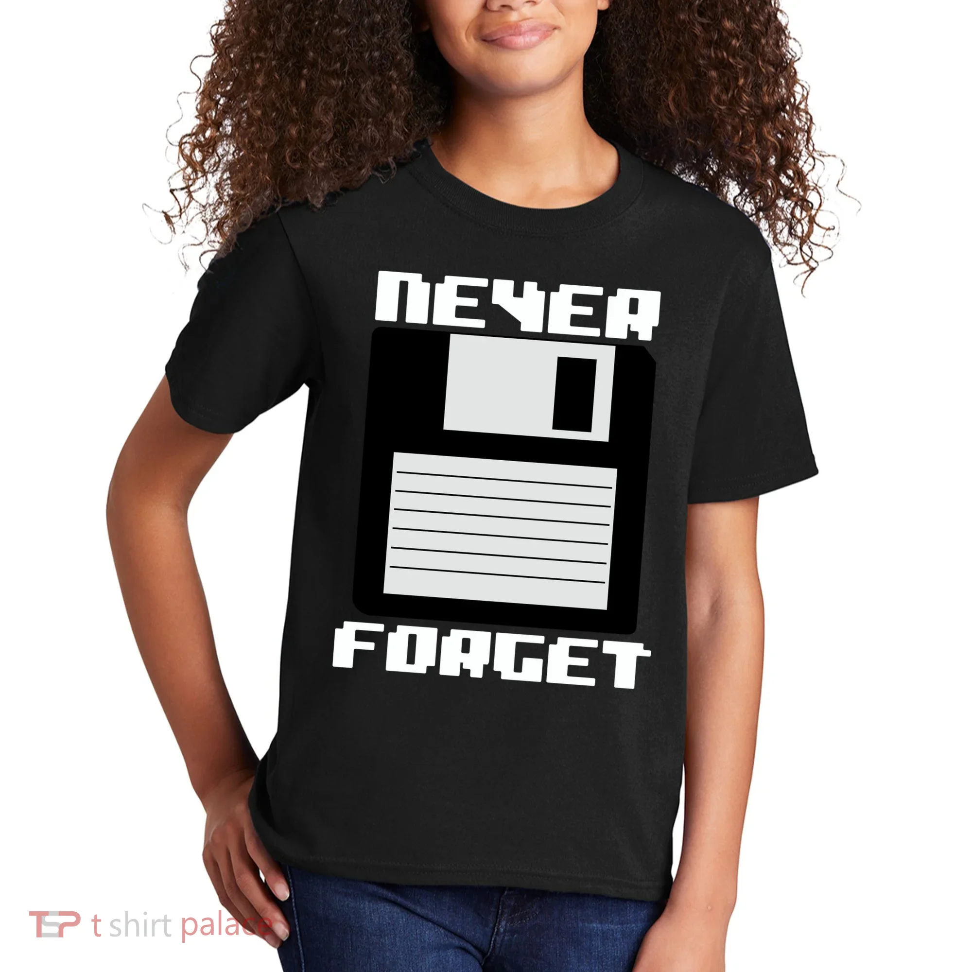 Never Forget Floppy Disc Retro Kids T-Shirt