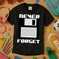 Never Forget Floppy Disc Retro Kids T-Shirt thumb 3