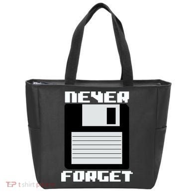 Never Forget Floppy Disc Retro Tote Bag