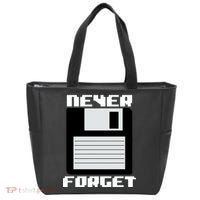 Never Forget Floppy Disc Retro Tote Bag thumb 0