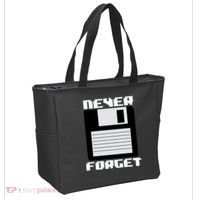 Never Forget Floppy Disc Retro Tote Bag thumb 2