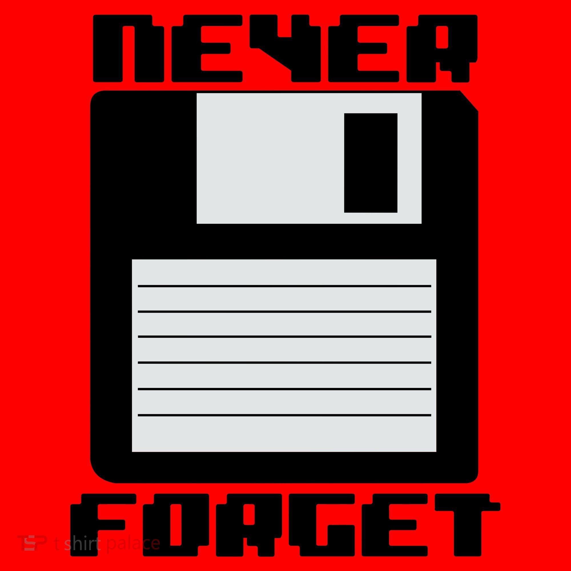 Never Forget Floppy Disc Retro Santa Hat