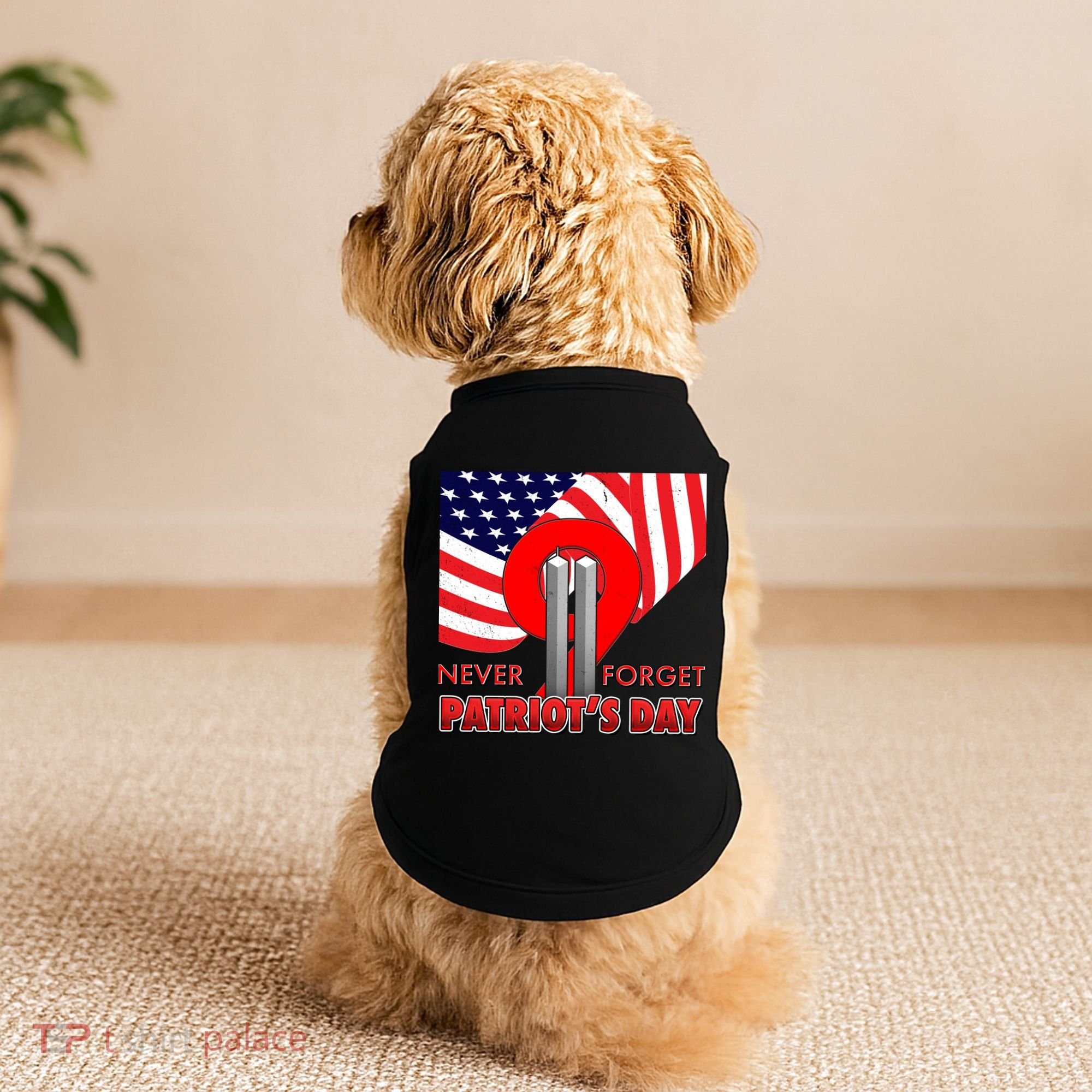 Never Forget Patriot Day 911 Doggie Tank