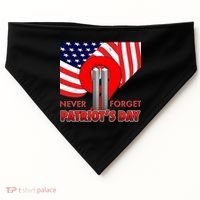 Never Forget Patriot Day 911 USA-Made Doggie Bandana thumb 0