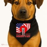 Never Forget Patriot Day 911 USA-Made Doggie Bandana thumb 1