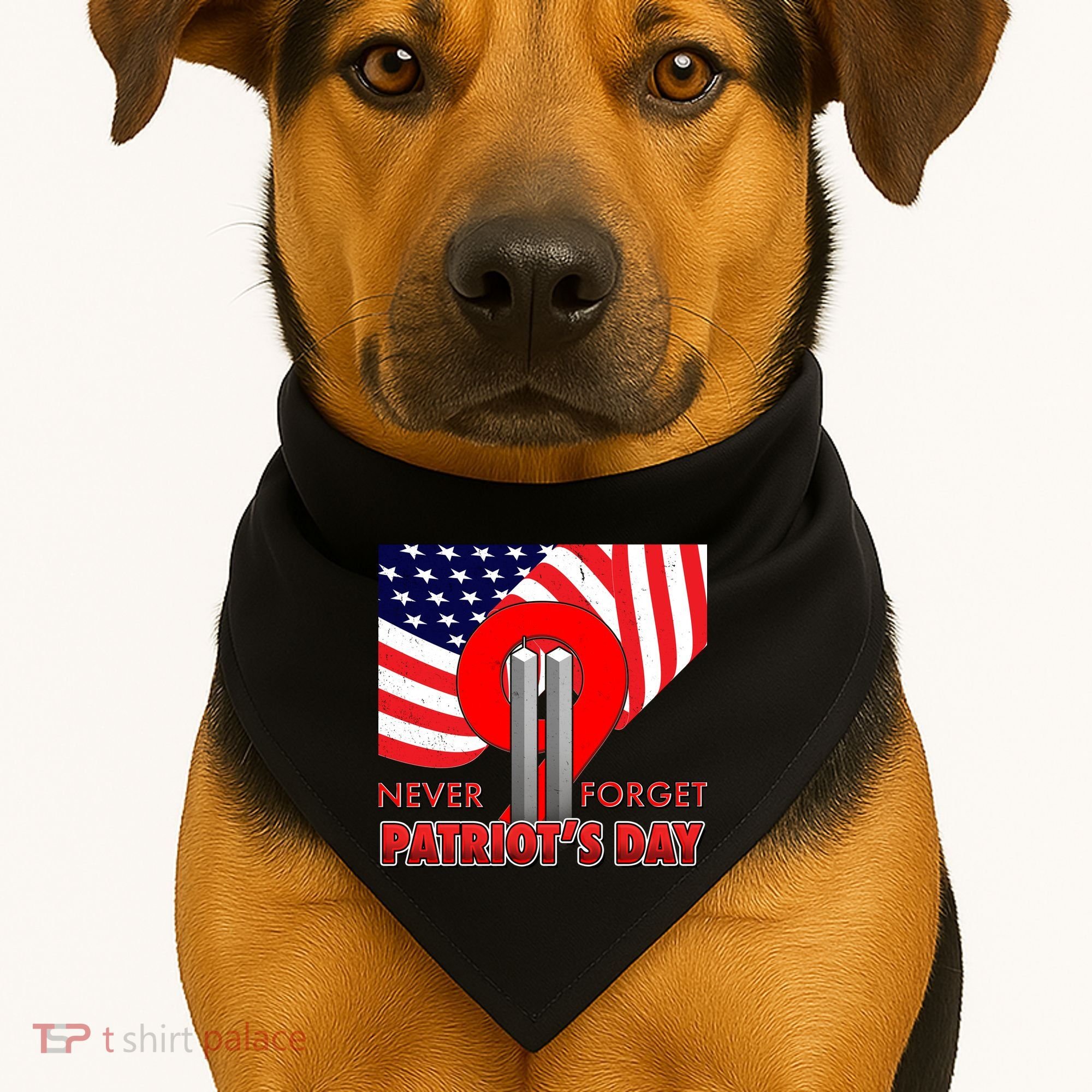 Never Forget Patriot Day 911 USA-Made Doggie Bandana