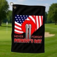 Never Forget Patriot Day 911 Golf Towel thumb 1