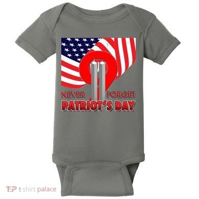 Never Forget Patriot Day 911 Baby Bodysuit