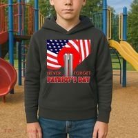 Never Forget Patriot Day 911 Kids Hoodie thumb 2