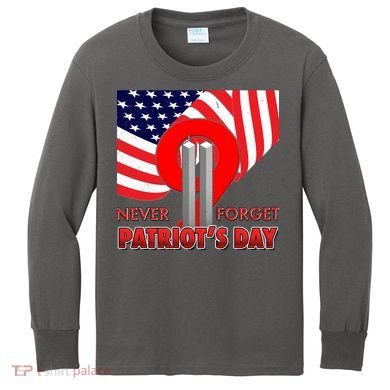 Never Forget Patriot Day 911 Kids Long Sleeve Shirt
