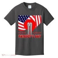 Never Forget Patriot Day 911 Kids T-Shirt thumb 0
