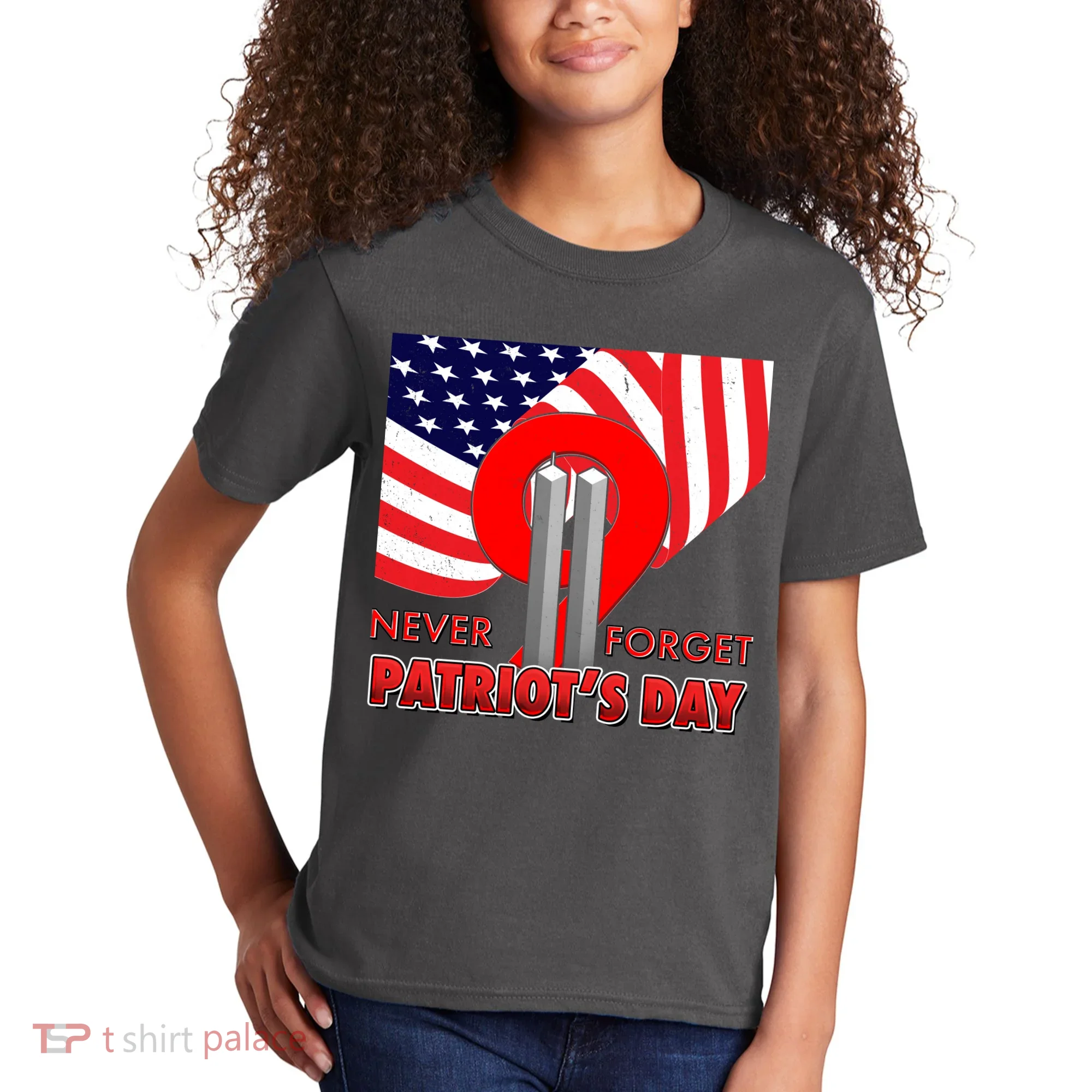 Never Forget Patriot Day 911 Kids T-Shirt