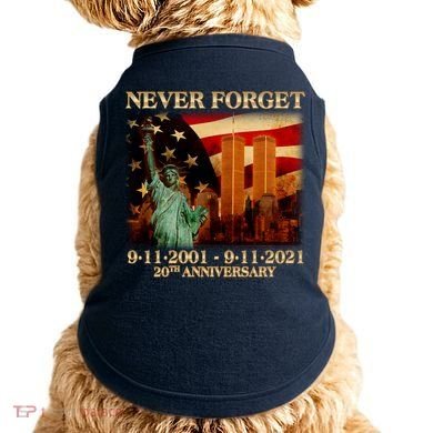 Never Forget September 11 9/11 20th Anniversary Doggie Tank