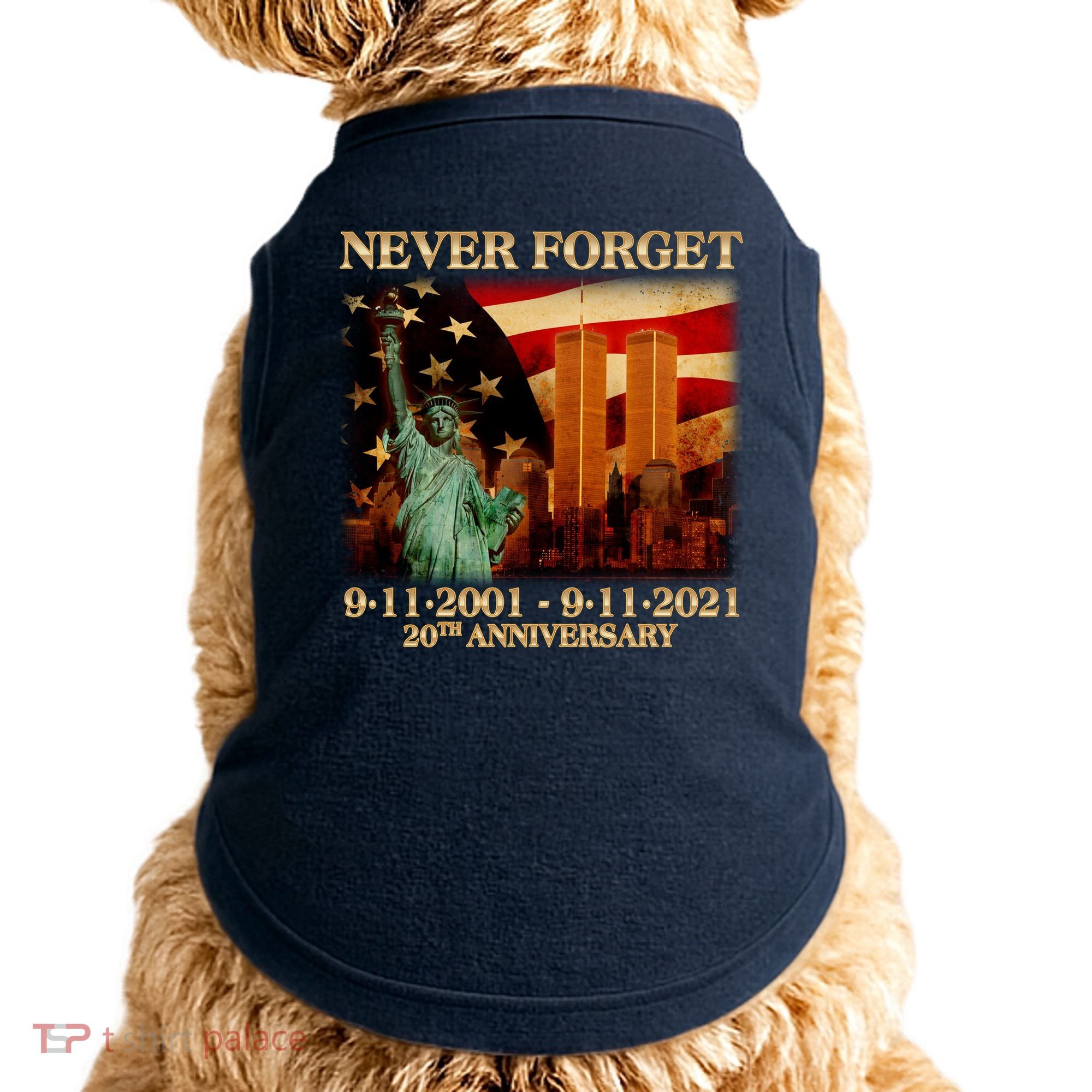 Never Forget September 11 9/11 20th Anniversary Doggie Tank