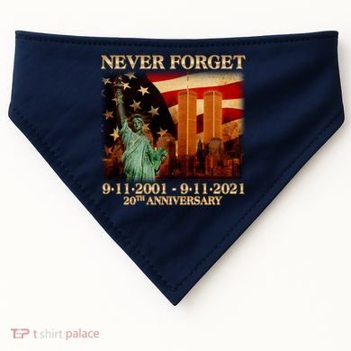 Never Forget September 11 9/11 20th Anniversary USA-Made Doggie Bandana