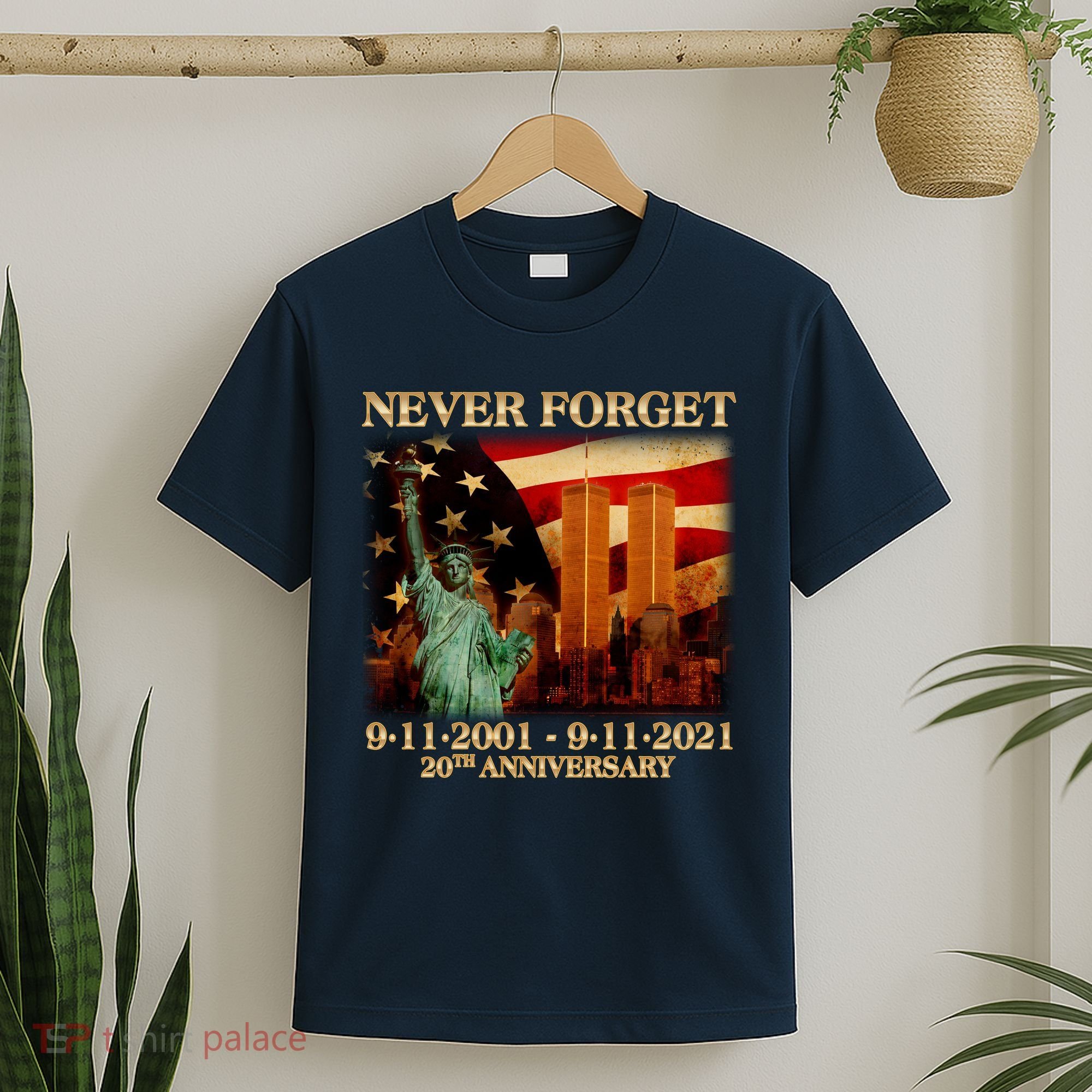 Never Forget September 11 9/11 20th Anniversary T-Shirt