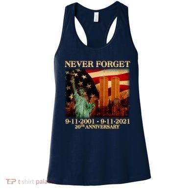 Never Forget September 11 9/11 20th Anniversary Women's Tank Top