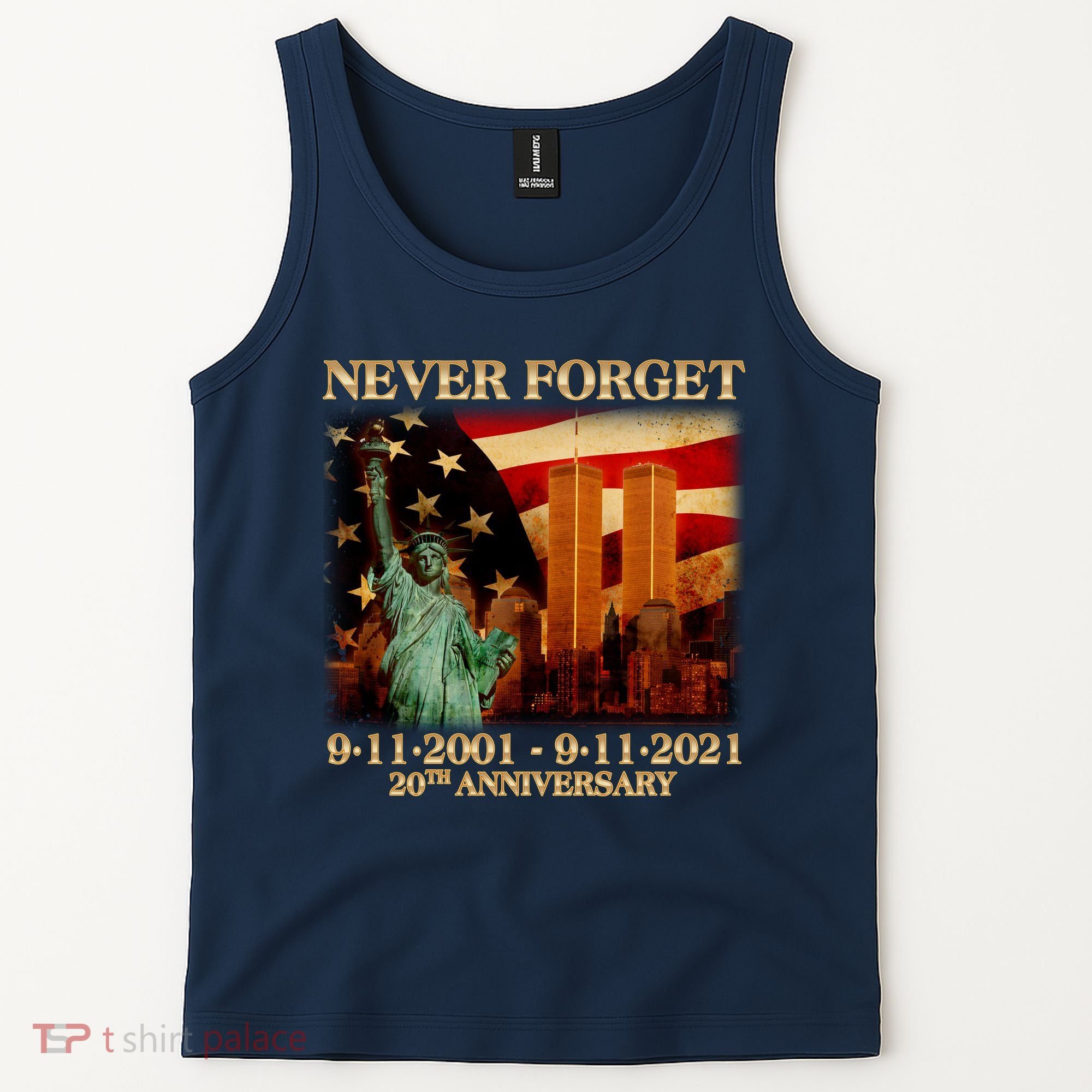 Never Forget September 11 9/11 20th Anniversary Tank Top