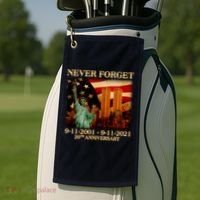 Never Forget September 11 9/11 20th Anniversary Golf Towel thumb 2