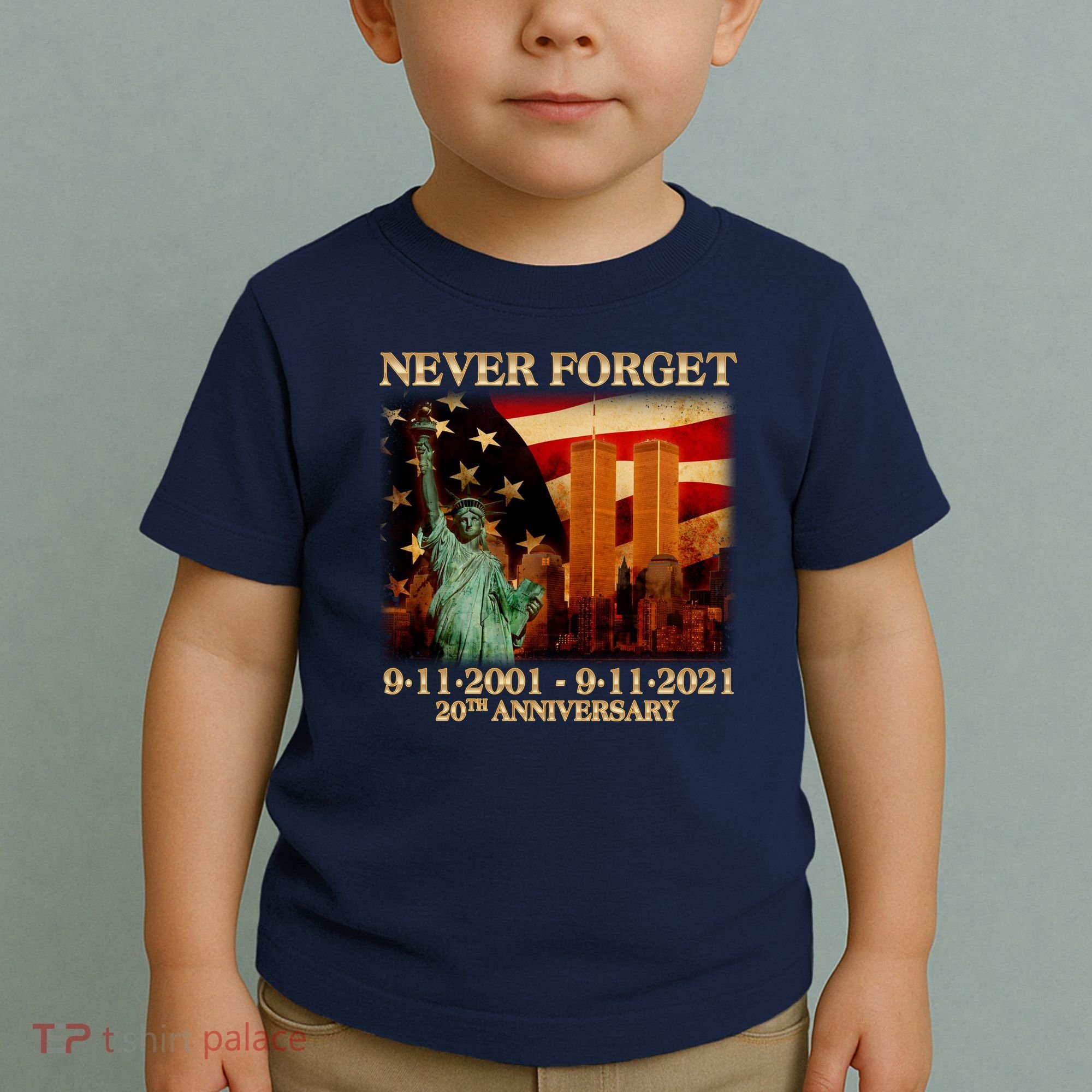 Never Forget September 11 9/11 20th Anniversary Toddler T-Shirt