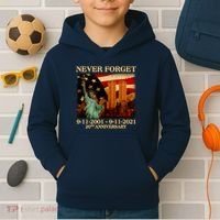 Never Forget September 11 9/11 20th Anniversary Kids Hoodie thumb 2